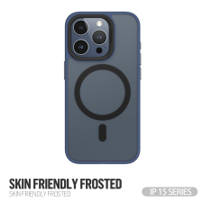 Type Gorilla Apple iPhone 15 TG Skin Friendly Drop Magsafe Hátlap - Kék tok és táska