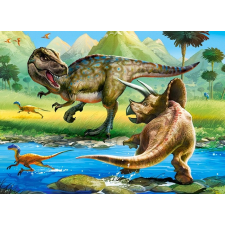  Tyrannosaurus vs Triceratops puzzle - 70 darabos puzzle, kirakós