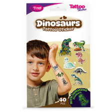 TyToo : Dinoszauruszos tetoválás matrica szett 40db-os csillámtetoválás