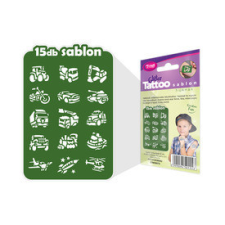 TyToo Járműves sablon szett 15 db-os csillámtetoválás