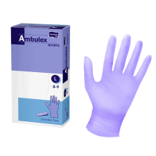 TZMO Ambulex nitril gumikesztyű lila L gyógyászati segédeszköz