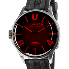 U-Boat 9305 Darkmoon SS Red Glass Mens Watch 40mm 5ATM, karóra