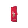 U.S. POLO ASSN. US Polo USFLBKP12SPUGFLRE iPhone 12 mini 5,4" készülékhez tok – red book – Polo Embroidery Collection (308716)