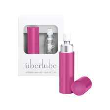 Überlube - utazó tokos szilikonos síkosító - pink (15ml) síkosító