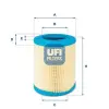 UFI légszűrő 27.606.00