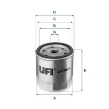 UFI olajszűrő 23.105.00 autóalkatrész