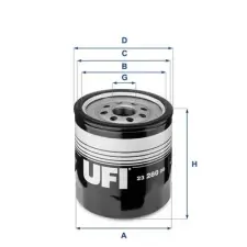 UFI olajszűrő 23.280.00 autóalkatrész