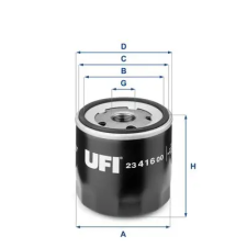 UFI olajszűrő 23.416.00 autóalkatrész