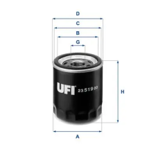 UFI olajszűrő 23.519.00 autóalkatrész