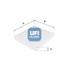 UFI szűrő, utastér levegő 53.031.00