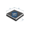 UFI szűrő, utastér levegő 54.113.00