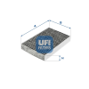 UFI szűrő, utastér levegő UFI 54.285.00