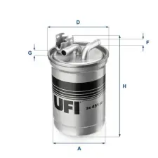 UFI Üzemanyagszűrő 24.451.00 autóalkatrész