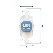 UFI Üzemanyagszűrő 31.001.00 autóalkatrész