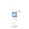 UFI Üzemanyagszűrő 31.013.00
