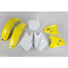 UFO műanyag szett gyári szín sárga/fehér Suzuki RM125/250 UFO egyéb motorkerékpár alkatrész