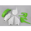 UFO Restyled műanyag szett OEM szín (2013) zöld/fehér Kawasaki KX85 UFO