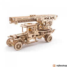 UGEARS Tűzoltóautó mechanikus modell autópálya és játékautó