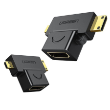 uGreen 20144 mini/mikro HDMI-HDMI adapter, fekete (20144) (UG20144) kábel és adapter