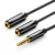 uGreen AUX audio elosztó 3,5 mm-es jack kábel UGREEN AV123, 25 cm (fekete)