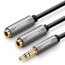 uGreen AUX audio elosztó jack kábel 3.5mm 0.2m szürke (10532) (UG10532) kábel és adapter