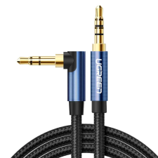 uGreen AV112 audio kábel, 3,5mm Jack / 3,5mm Jack, 2m, Fekete/Kék kábel és adapter