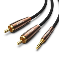 uGreen AV170 2x RCA, cinch-jack, 3.5mm kábel, 1m, fekete (80845) (UG80845) kábel és adapter