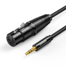 uGreen AV182 XLR kábel 3,5 mm-es AUX csatlakozóhoz 1 m (fekete) kábel