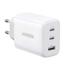 uGreen CD275 2x USB-C 1x USB adapter 65W fehér (90496) (UG90496) mobiltelefon kellék