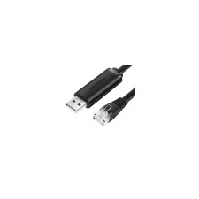 uGreen CM204, USB - RJ45 konzolkábel hálózati eszközökhöz, 1,5 m (fekete) kábel és adapter
