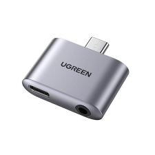 uGreen CM231 USB-C x2- jack, 3.5 mm, adapter, szürke (70311) kábel és adapter