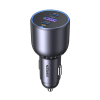 uGreen EC705 autós töltő USB+2 Type-C aljzat (130W, PD gyorstöltő 3.0) FEKETE