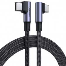 uGreen Elbow kábel USB-C / USB-C QC PD 100W 5A 1m, fekete kábel és adapter