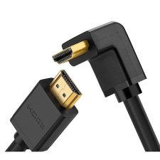 uGreen HD103 HDMI - HDMI kábel (90 fok) 4K, 2m fekete (10173) audió/videó kellék, kábel és adapter