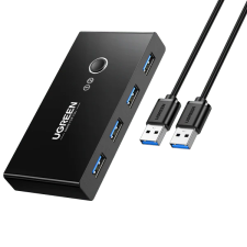 uGreen Hub USB KVM Kapcsoló Doboz 2x4, USB 3.0 kábel és adapter