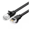 uGreen lapos hálózati kábel fém csatlakozókkal, Ethernet RJ45, Cat.6, UTP, 0,5m, fekete