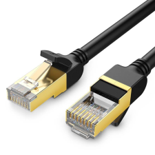 uGreen NW107 Ethernet RJ45 hálózati kábel, Cat.7, STP, 0.5m, fekete (11229) (UG11229) kábel és adapter