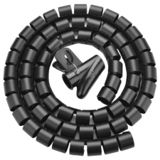 uGreen Spiral Tube kábel organizáló 1.5m, fekete kábel és adapter
