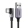 uGreen US284 Angular USB-C kábel 3A 3m fekete (70255) (UG70255) - Adatkábel