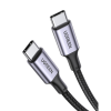 uGreen US316 USB-C apa - USB-C apa 3.0 Adat és töltő kábel - Fekete (3m)