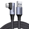 uGreen US385 USB-USB-C ferde kábel, 3A, 1m, fekete (20299) (UG20299)