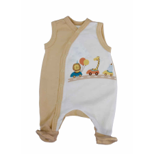  Ujjatlan baba rugdalózó Állatkerti állatok mintával rugdalózó