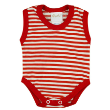  Ujjatlan csíkos nyári baba body kombidressz, body