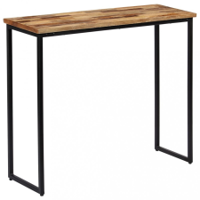  újrahasznosított tömör tíkfa konzolasztal 90 x 30 x 76 cm bútor