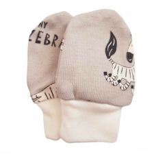 Újszülött karmolás elleni kesztyű - Zebra Szürke gyerek kesztyű