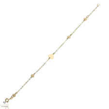 Újvilág Kollekció Arany szív karlánc 18 cm - 07S118-34 karkötő