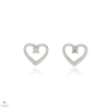 Újvilág Kollekció Ezüst szív fülbevaló - 02107-294
