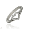 Újvilág Kollekció Ezüst szív gyűrű 55-ös méret - 01101-59-55