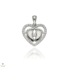 Újvilág Kollekció Ezüst szív medál baba talppal - 09139-58