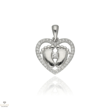 Újvilág Kollekció Ezüst szív medál baba talppal - 09139-58 medál